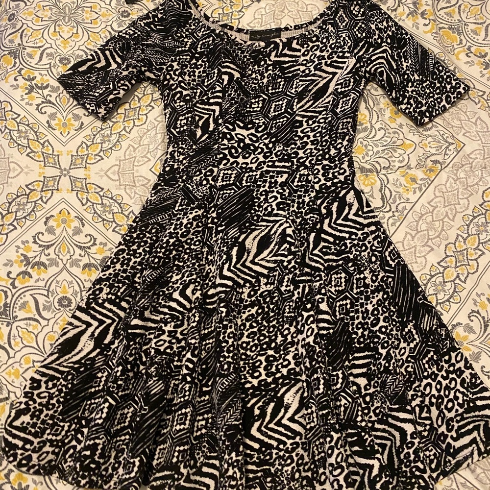 Mixed Print Dress.